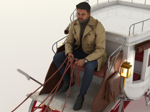 Horse Carriage 2 - 4K 3D-Modell