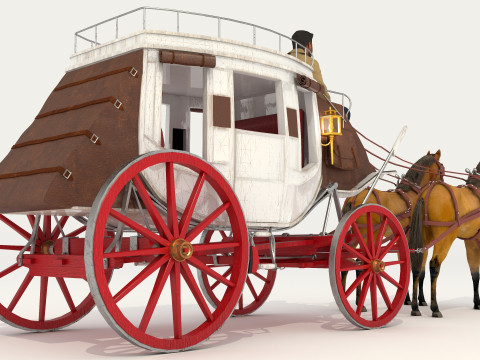 Horse Carriage 2 - 4K 3D-Modell