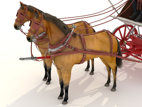 Horse Carriage 2 - 4K 3D-Modell