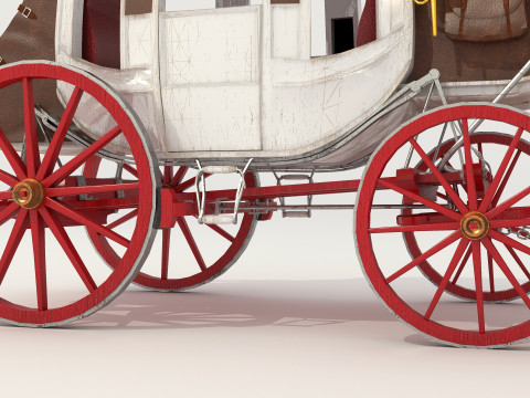 Horse Carriage 2 - 4K 3D-Modell