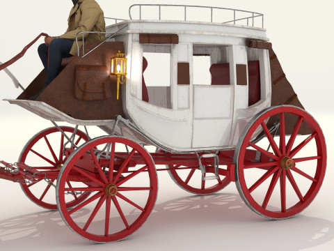 Horse Carriage 2 - 4K 3D-Modell