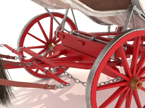 Horse Carriage 2 - 4K 3D-Modell