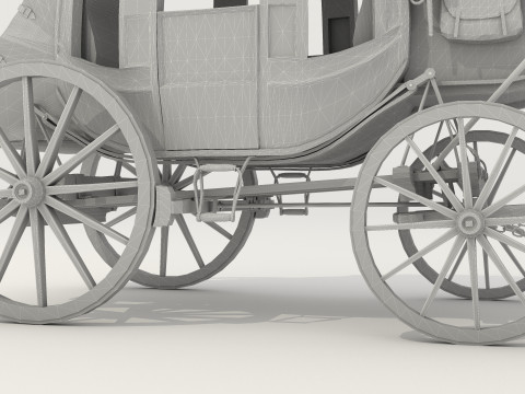 Horse Carriage 2 - 4K 3D-Modell