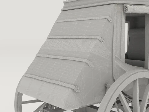Horse Carriage 2 - 4K 3D Model