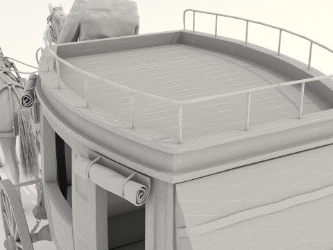 Horse Carriage 2 - 4K 3D-Modell
