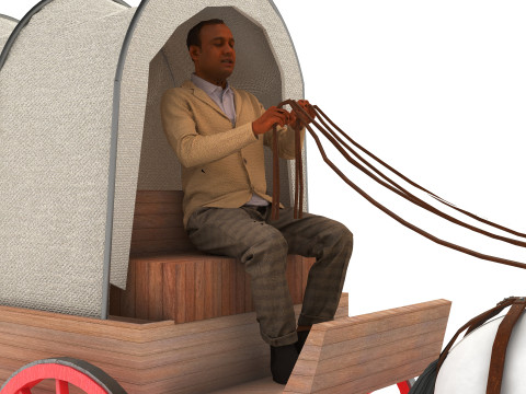 Covered Wagon 2 - 4K 3D-Modell