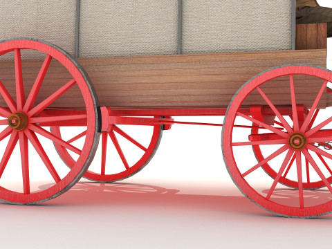 Covered Wagon 2 - 4K 3D-Modell