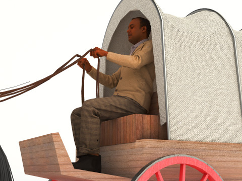 Covered Wagon 2 - 4K 3D-Modell