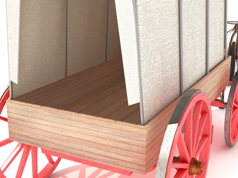 Covered Wagon 2 - 4K 3D-Modell