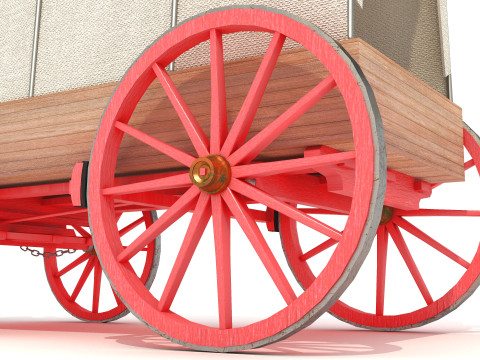 Covered Wagon 2 - 4K 3D-Modell