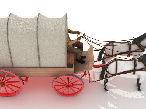 Covered Wagon 2 - 4K 3D-Modell