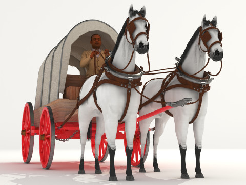 Covered Wagon 2 - 4K 3D-Modell
