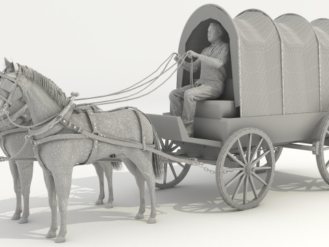 Covered Wagon 2 - 4K 3D-Modell