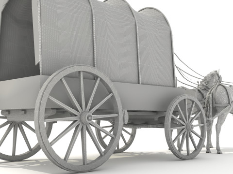 Covered Wagon 2 - 4K 3D-Modell