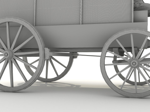Covered Wagon 2 - 4K 3D-Modell