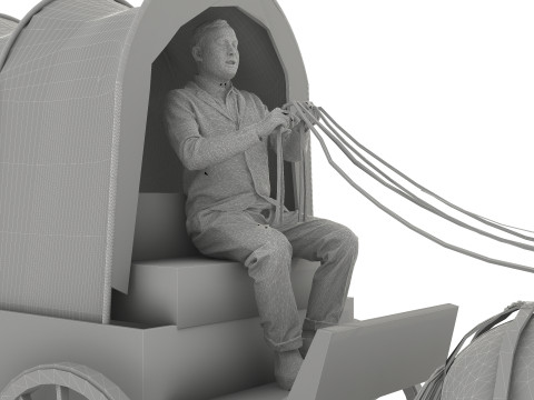 Covered Wagon 2 - 4K 3D-Modell
