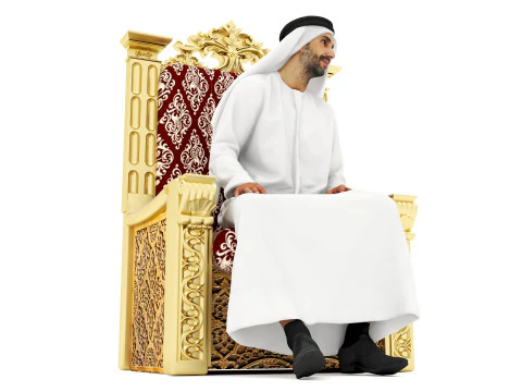 Arab Sultan 4K 3D Model