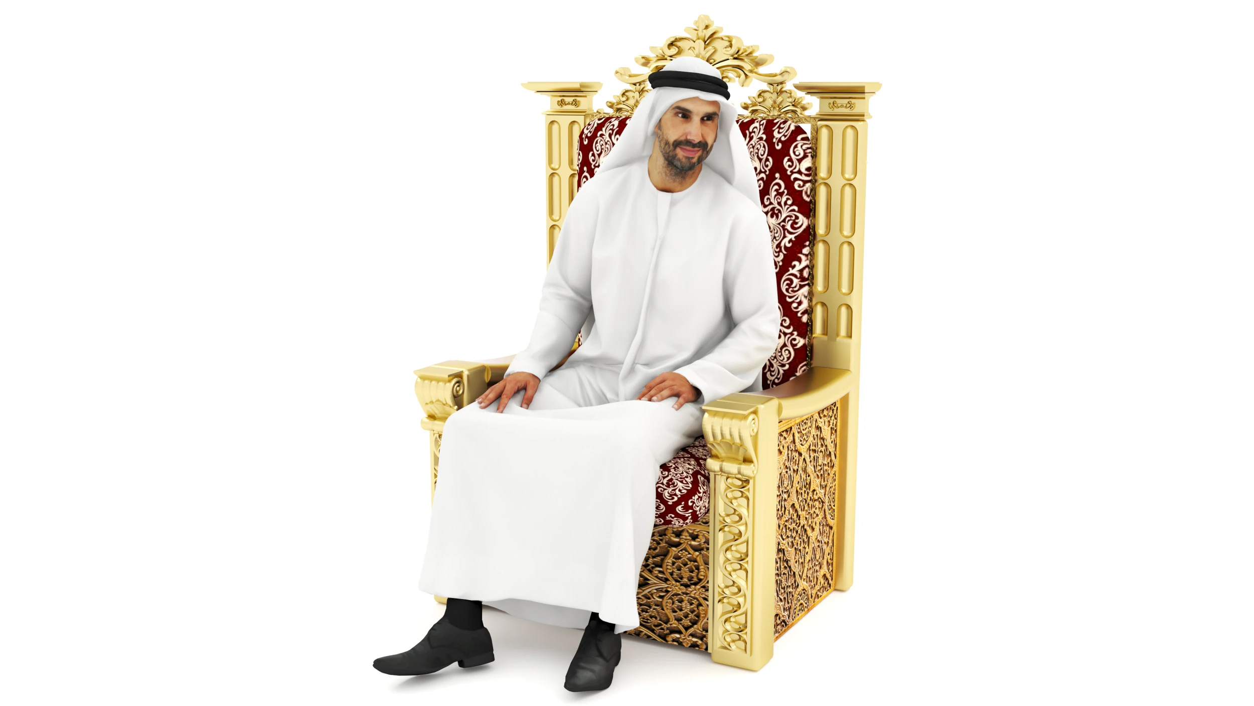 Arab Sultan 4K 3D Model .c4d .max .obj .3ds .fbx .stl .blend 
