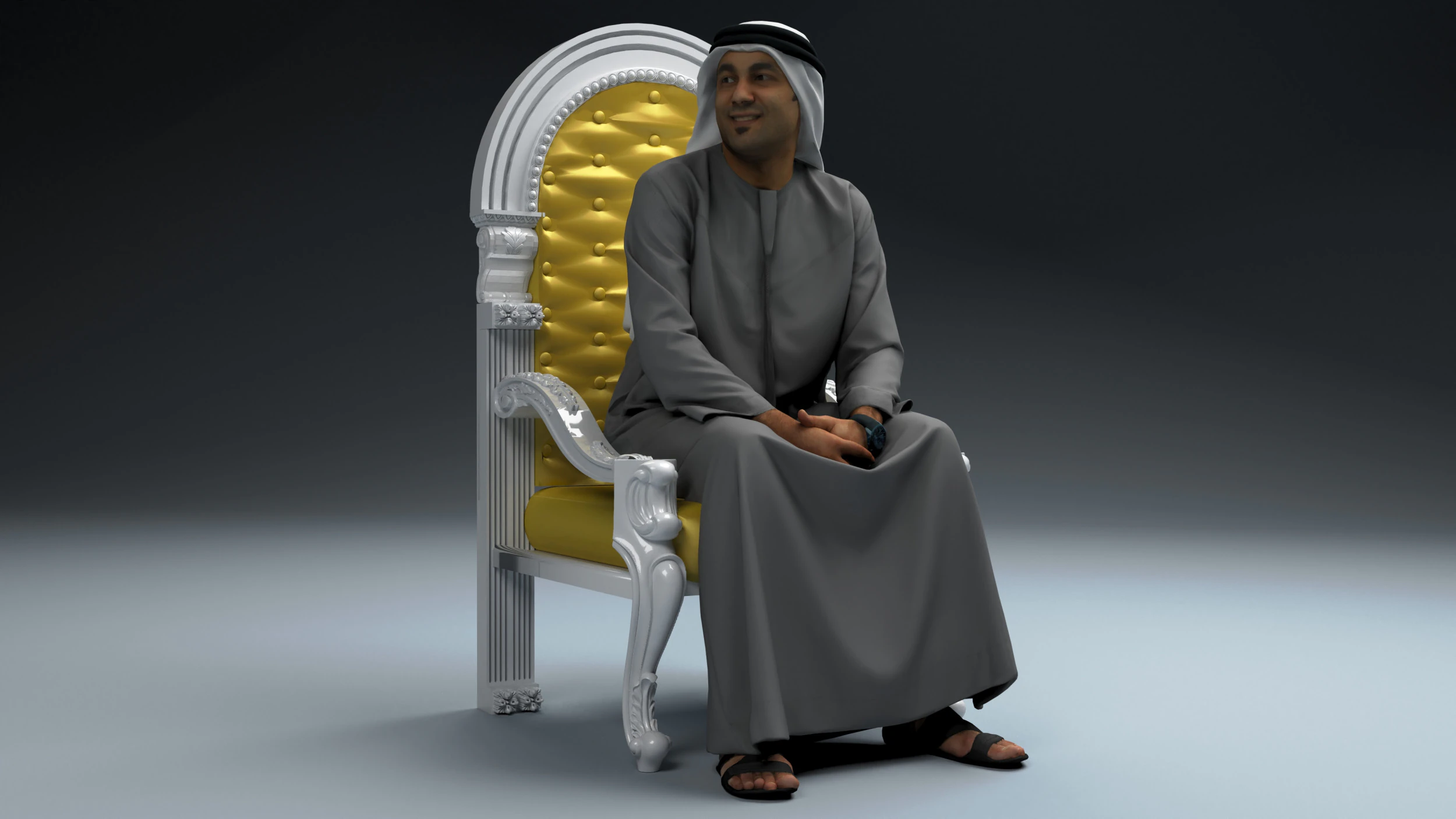 Arabische sultan 2 3D Model .c4d .max .obj .3ds .fbx .stl .blend 