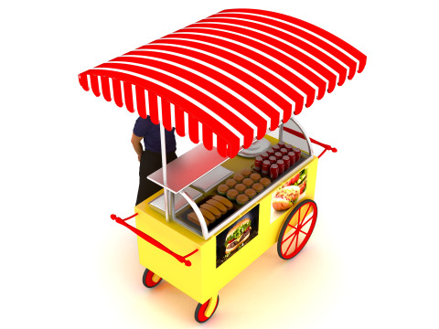 Street Food 4K 3D Model