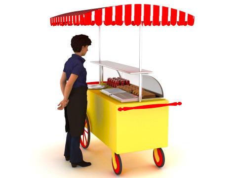 Street Food 4K 3D Model