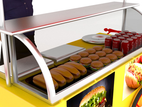 Street Food 4K 3D Model