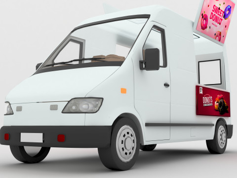 Donut Truck 4K 3D Модель