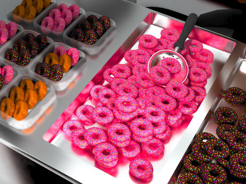 Donut Truck 4K 3D Модель