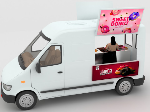 Donut Truck 4K 3D Модель