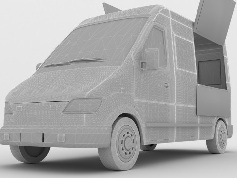 Donut Truck 4K 3D Модель
