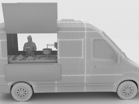Donut Truck 4K 3D Модель
