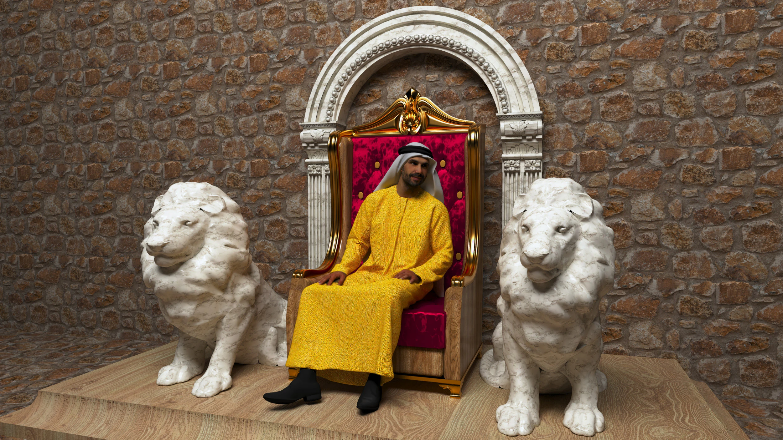 Arab Sultan 3 3D Model .c4d .max .obj .3ds .fbx .stl .blend 