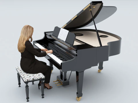 Pianist 4K 3D Model
