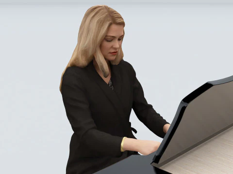 Pianist 4K 3D Model