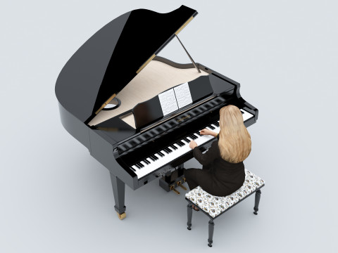 Pianist 4K 3D Модель