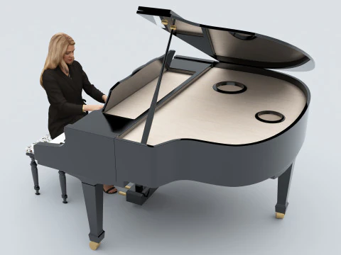 Pianist 4K 3D Model