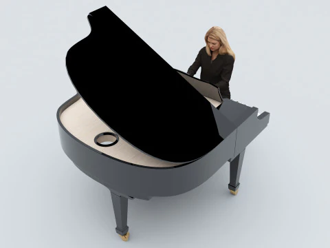 Pianist 4K 3D Model