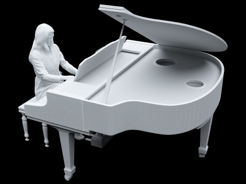 Pianist 4K 3D Модель