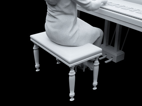 Pianist 4K 3D Модель