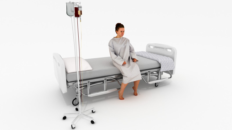 Patient 4K Model 3D .c4d .max .obj .3ds .fbx .stl .blend