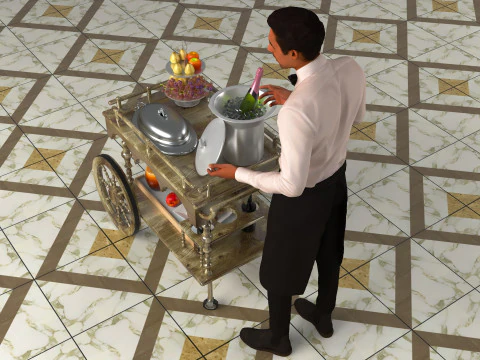 Room Service 3D Model