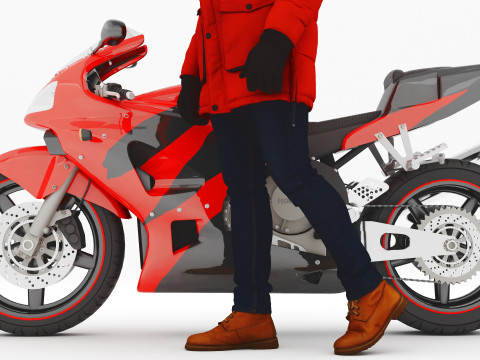 Sportive Rider 4K 3D Model