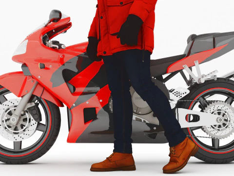 Sportive Rider 3D Model