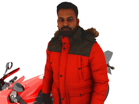 Sportive Rider 3D Model