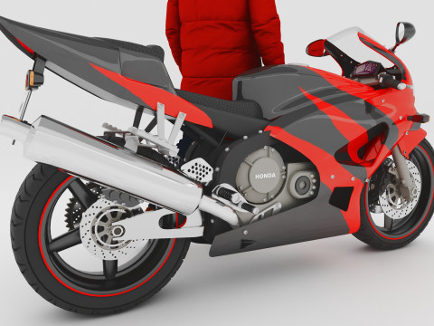 Sportive Rider 4K 3D Model