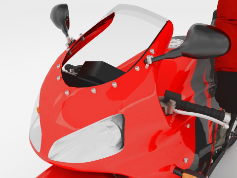 Sportive Rider 4K 3D Model