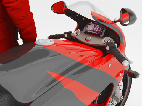 Sportive Rider 4K 3D Model