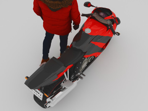 Sportive Rider 4K 3D Model