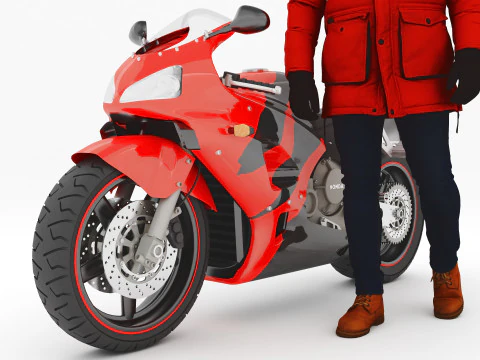 Sportive Rider 3D Model