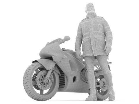 Sportive Rider 4K 3D Model